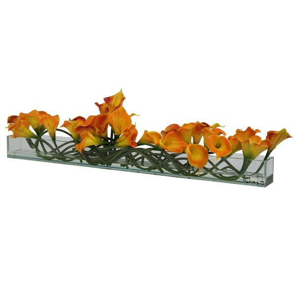 Mango Callas Glass Plate Planter