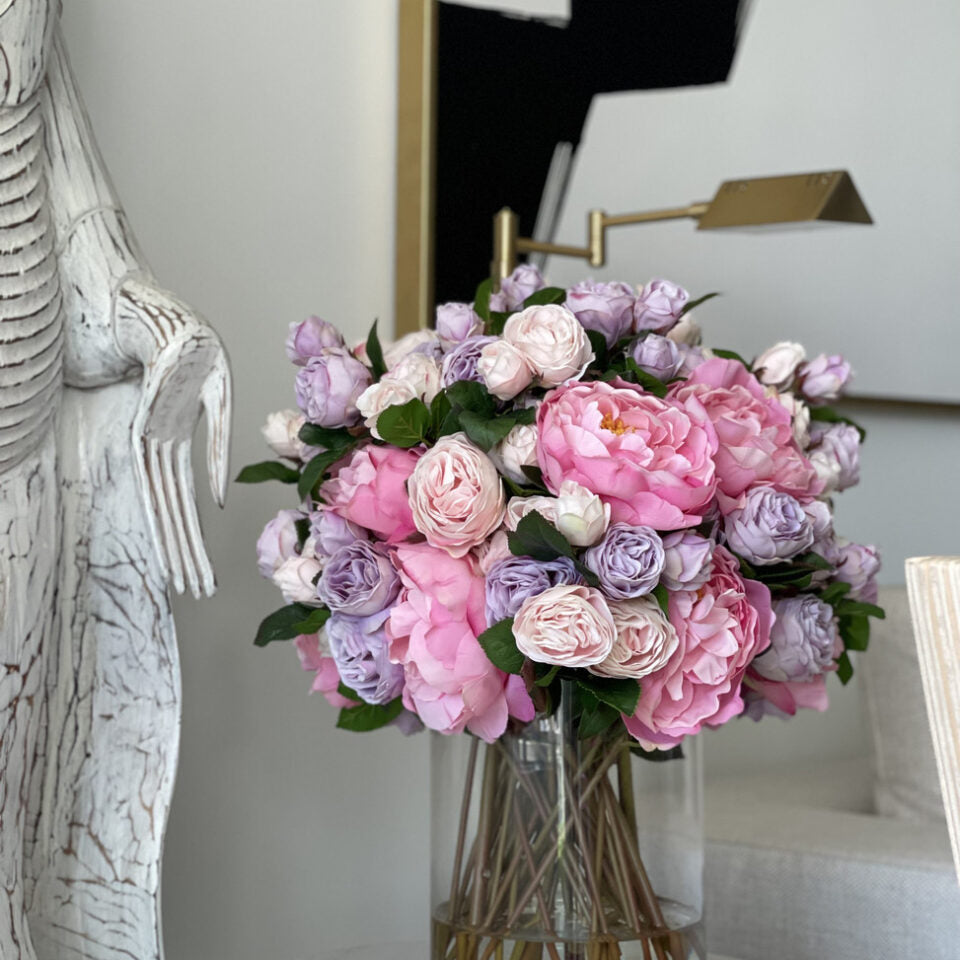 Spring Bloom Bouquet in 10″ Glass Cylinder