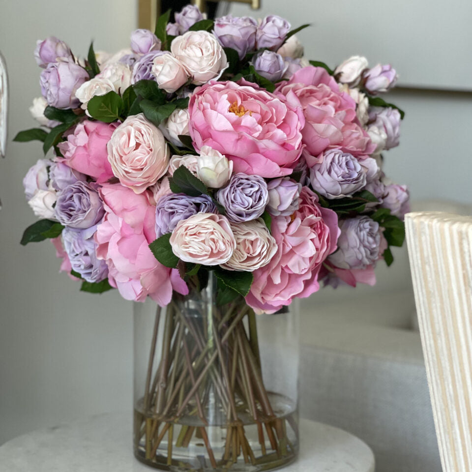 Spring Bloom Bouquet in 10″ Glass Cylinder