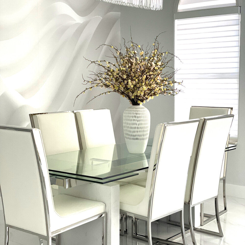 Premium Spring Bloom Arrangement in Textured Ceramic Vase